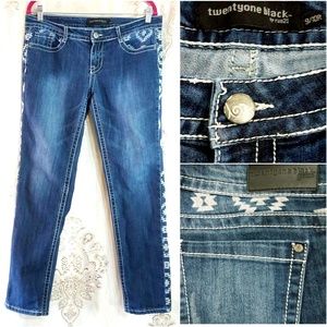 Boho Tribal Aztec Pattern Jeans